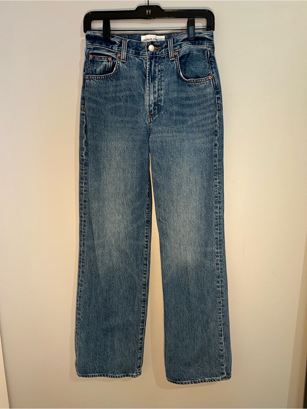 Aritzia Denim Forum Farrah High Ride Wide Leg Jeans Medium Wash Size 25